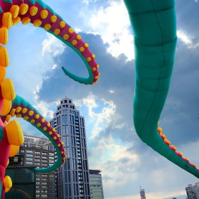 Childrens Arts Festival, Taipei, Taiwan - Tentacles -  Large with suckers - Inflatable tentacles