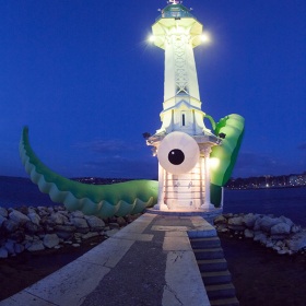 Light House monster from the deep - Lake of Geneva - Fete de L'eau  Lake Geneva